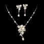 Silver Freshwater Pearl Jewelry Set NE 8262