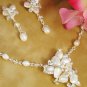 Silver Freshwater Pearl Jewelry Set NE 8262