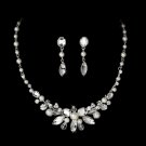 Silver Pearl Bridal Jewelry Set NE 8234