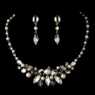 Gold Pearl Bridal Jewelry Set NE 8234