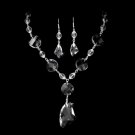Silver Swarovski Crystal Jewelry Set NE 8317