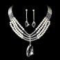 Silver Pearl and Swarovski Jewelry Set NE 8316
