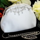 Beautiful WhiteTrim Encrusted Bridal Purse BP 5