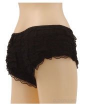 Be wicked ruffle hot pants black x-large