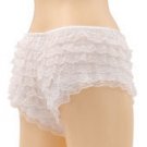 Be wicked ruffle hot pants white large