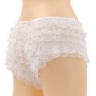 Be wicked ruffle hot pants white x-large