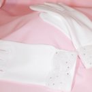 Children's Matte Gloves with Organza & Bugle Beads GL Child 207