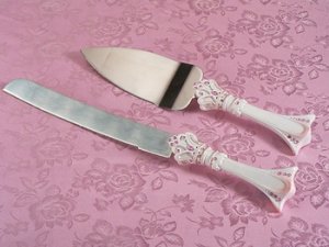Pink Princess Wedding Cake Server Set CS 453
