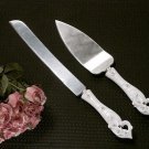Heart Lily Sparkle Wedding Cake Server Set