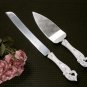 Heart Lily Sparkle Wedding Cake Server Set
