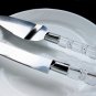 Wedding Cake Server Set with Crystal Acrylic Handle Accented with Silver CS 908