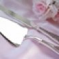 Pink Rhinestone Handle Wedding Cake Server Set CS 83636