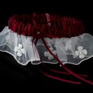 Dainty Burgundy Trimmed Garter 305