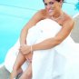 Silver High Wedge Bridal Flip Flops with Sequins & Crystals