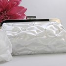 White Satin Bridal Evening Bag EB 303