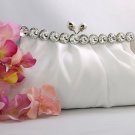 White Satin Bridal Evening Bag EB 302