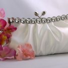 Ivory Satin Bridal Evening Bag EB 302