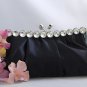 Black Satin Bridal Evening Bag EB 302