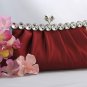 Claret Red Satin Bridal Evening Bag EB 302