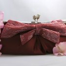 Claret Red Matte Satin Bridal Evening Bag EB 301