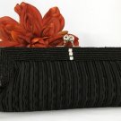 Black Satin Bridal Evening Bag EB 304