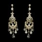 Gold Bridal Chandelier Earrings E 8319