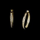 Small Hoop Gold Cubic Zirconia Earrings E 2020 G