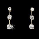 OUR FUTURE Gold Cubic Zirconia Earrings E3516-G