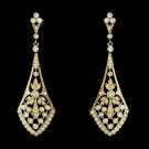 Vintage Style Gold Cubic Zirconia Earrings E3530-G
