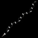 Silver/Clear Cubic Zirconia Wavy Vine Bracelet B3522-CL