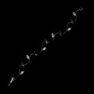 Silver/Amethyst Cubic Zirconia Wavy Vine Bracelet B3522-A