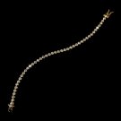 Gold Bezel Setting Cubic Zirconia Bracelet B3500-G