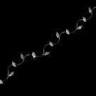 Silver/Pink Cubic Zirconia Wavy Vine Bracelet B3522-P