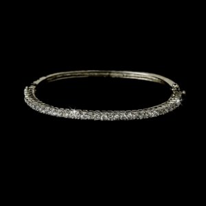 Silver Cubic Zirconia Bangle Bracelet B3532-S