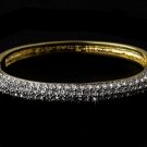 Gold Cubic Zirconia Bangle Bracelet B3107-G