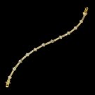 Gold Cubic Zirconia Bridal Floral Bracelet 2015