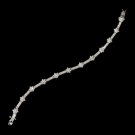 Cubic Zirconia Floral Bridal Bracelet 2015 Silver