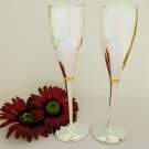 Silver Wedding Toasting Champagne Flutes FL 21059
