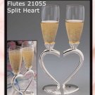 Joined Heart Wedding Toasting Champagne Flutes FL 21055
