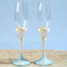 Starfish Wedding Champagne Toasting Flutes FL 443