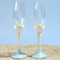 Starfish Wedding Champagne Toasting Flutes FL 443