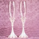 Pink Princess Wedding Toasting Flutes FL 457
