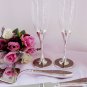 Pink Glitter Glamour Wedding Toasting Flutes FL 83633