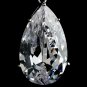 Breathtaking Large Cubic Zirconium Drop Clip On Earrings E 5383