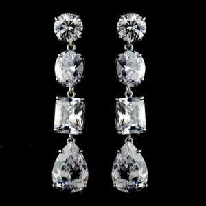 Dazzling Cubic Zirconium Dangling Earrings E 1652