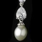 Breathtaking Cubic Zirconium & Pearl Drop Earrings E 5289