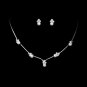 Silver & White Pearl Necklace & Earring Set NE 117