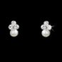 Silver & White Pearl Necklace & Earring Set NE 117