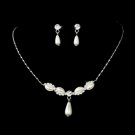 Elegant Pearl Tear Drop Necklace Set NE-5101