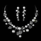 Swarovski Crystal & Pearl Necklace Earring Set NE 8135